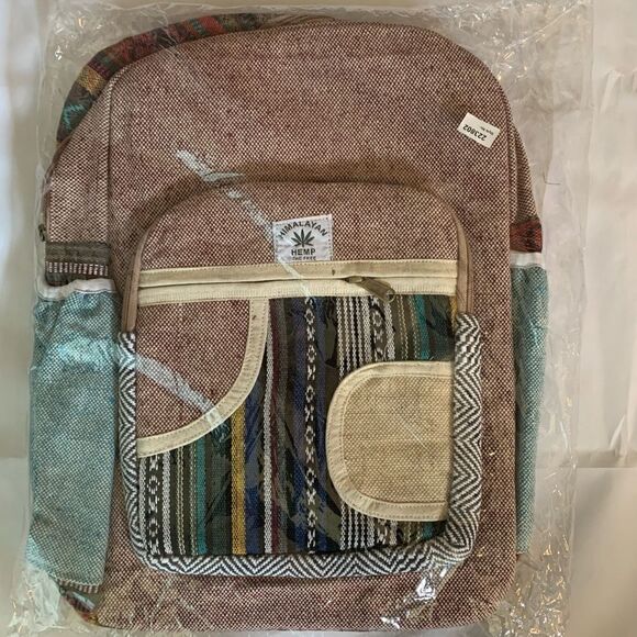 NEW! HOT ITEM! Himalayan Hemp multi Fabric Back Pack Boho Hippie southwestern - Picture 1 of 5